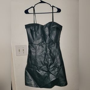 Do+Be Green Faux Leather Dress in Large